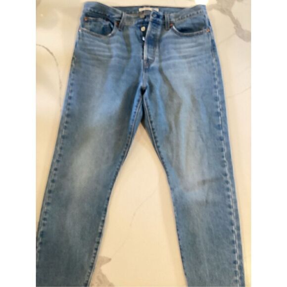 Levi’s Premium Sz 31 Wedgie Jeans Button Fly Raw Hem - Picture 2 of 8